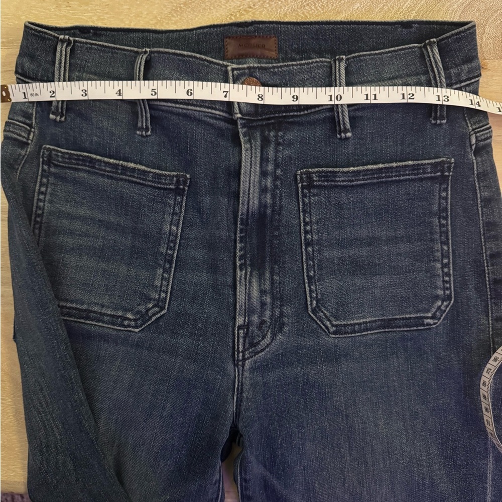 MOTHER Dark Blue Straight Leg Jeans - Picture 4 of 9